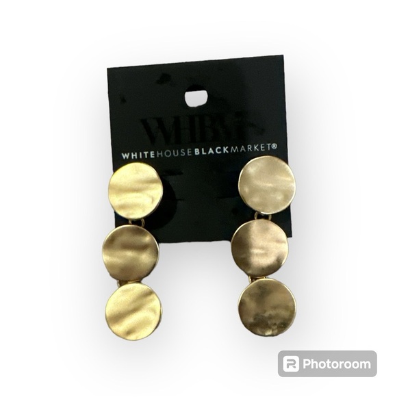 White House Black Market Jewelry - WHBM NWT Gold Earrings